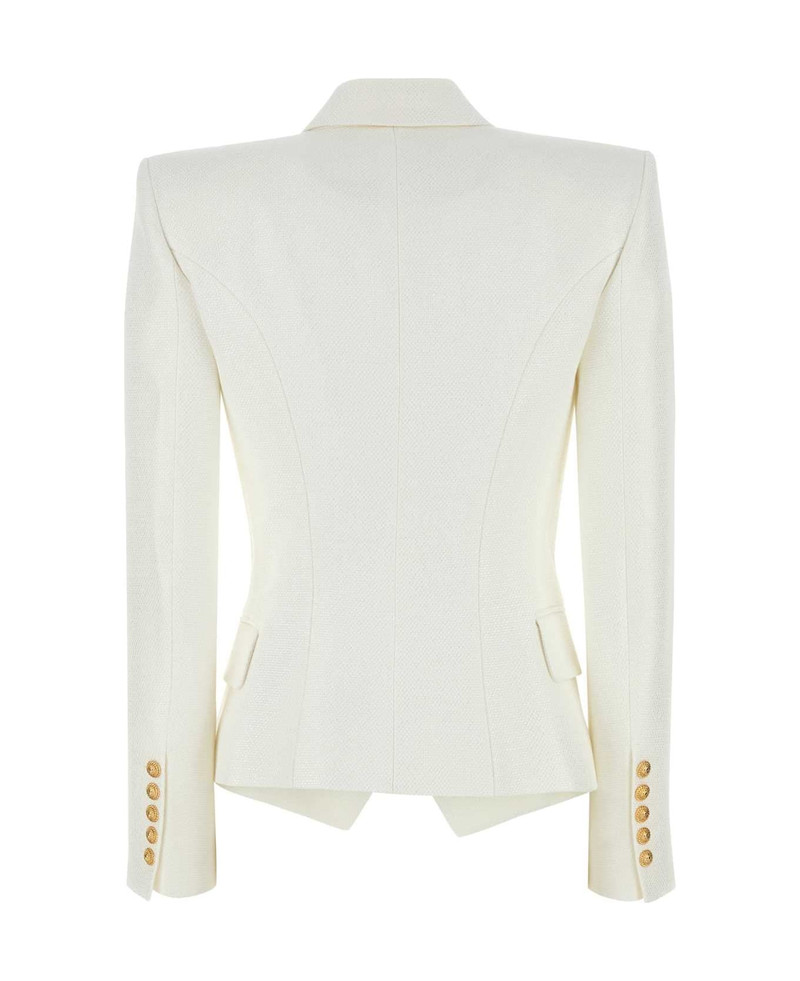 Balmain White Viscose Blend Blazer outlook