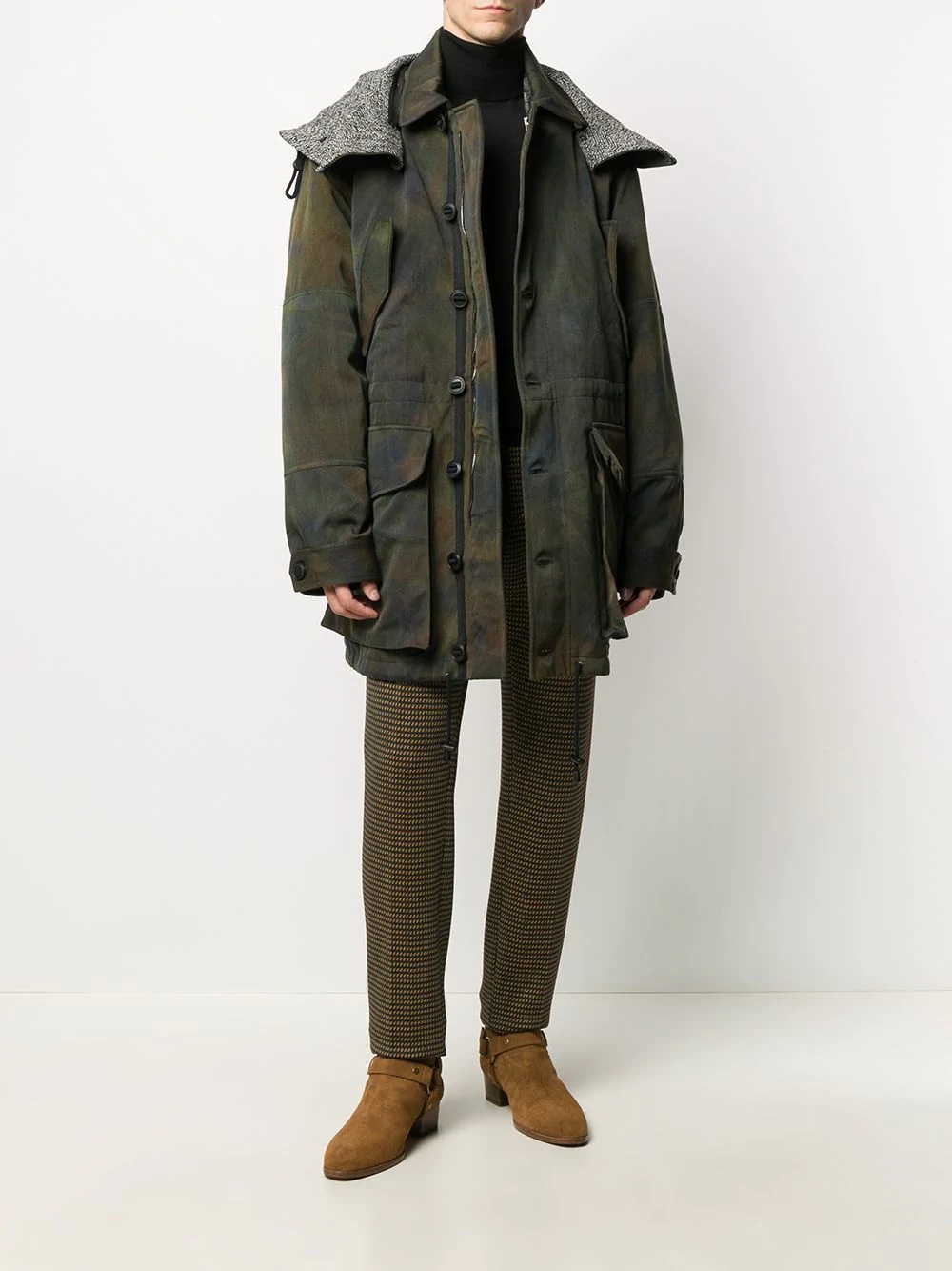 camouflage hooded parka - 2