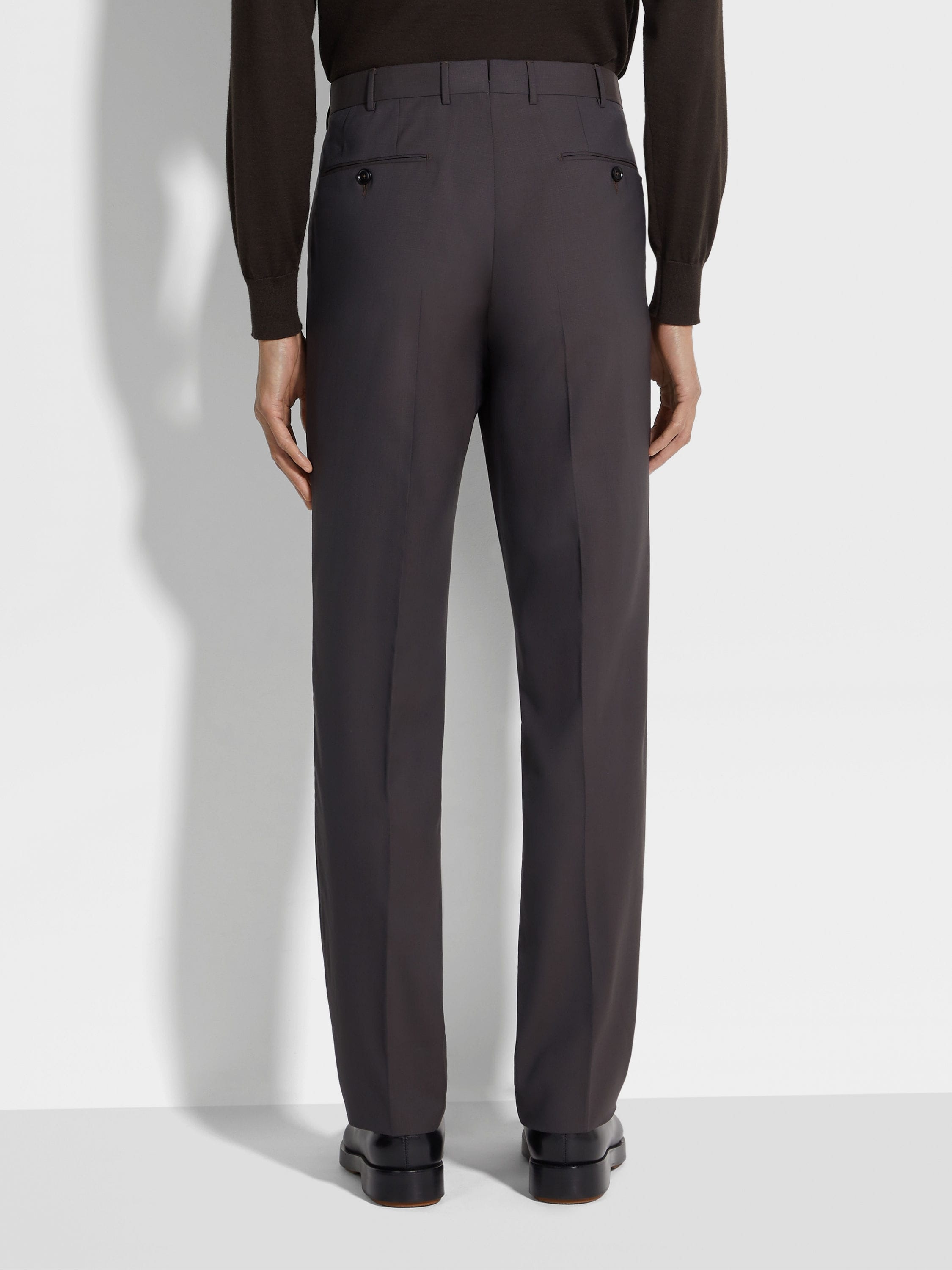 DARK BROWN HIGH PERFORMANCE™ WOOL PANTS - 5