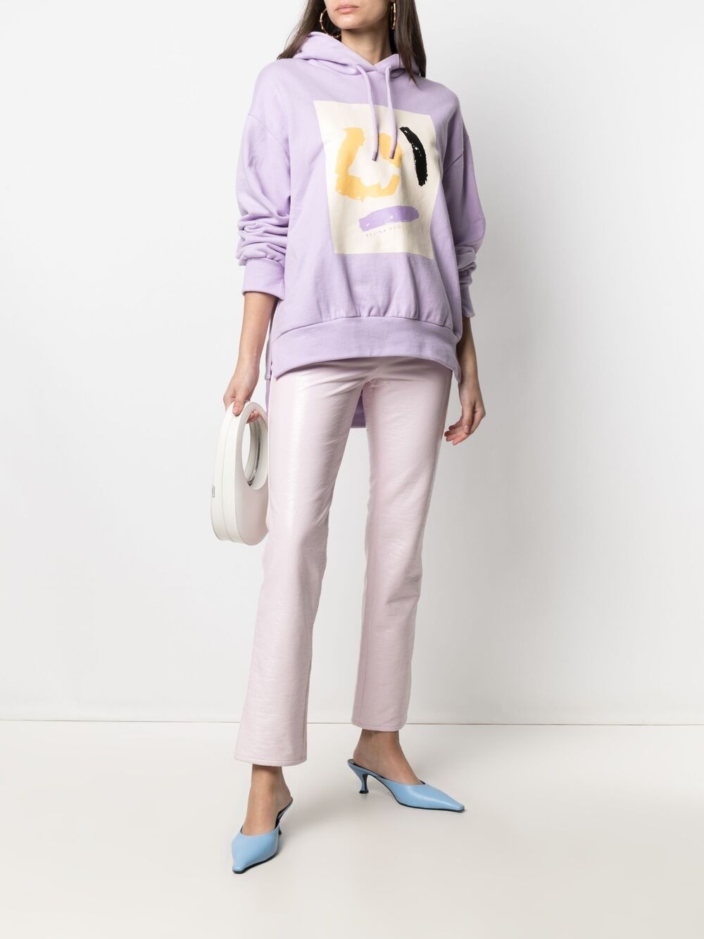 slim-cut vinyl trousers - 2