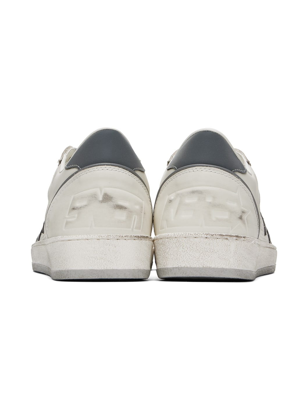 White & Silver Ball Star Sneakers - 2