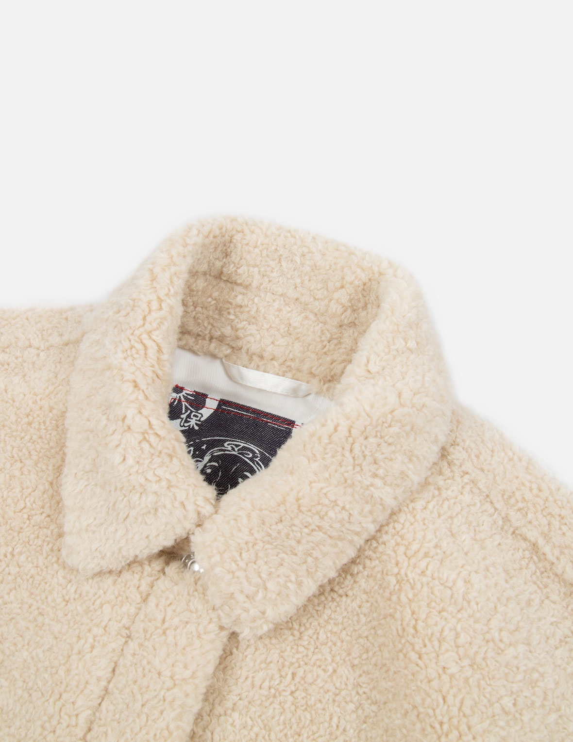 LOGO APPLIQUÉ SHERPA SHIRT JACKET - 9