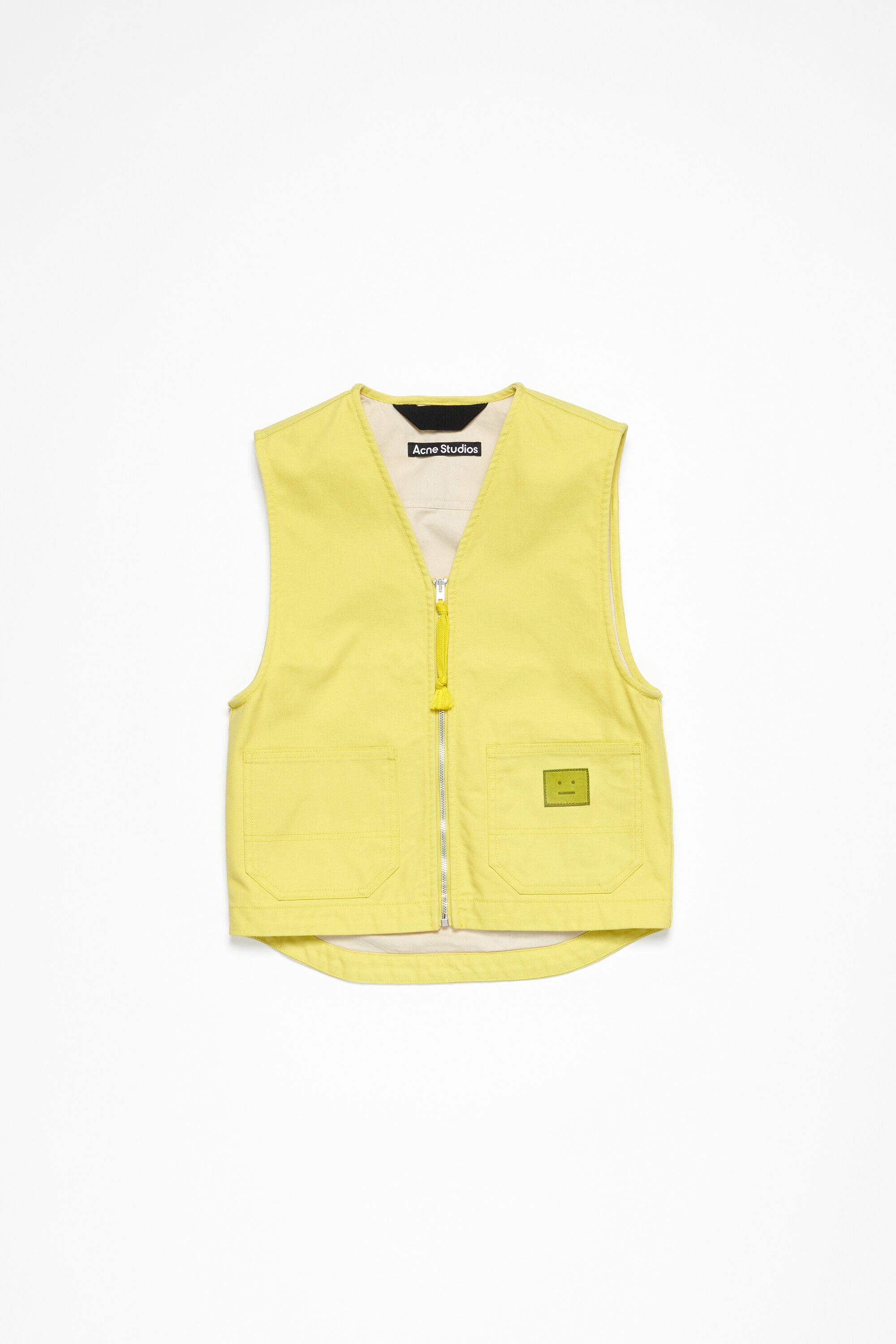 Canvas vest jacket - Dusty yellow - 8