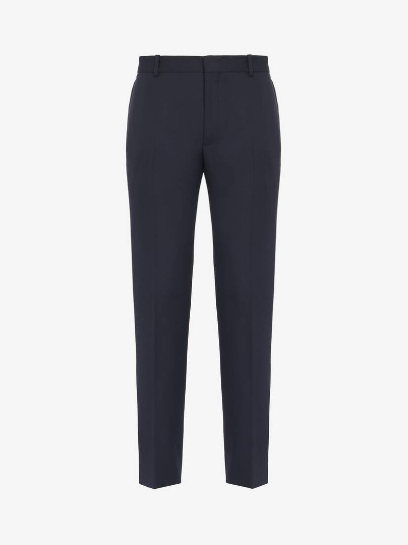 Men's Tailored Cigarette Trousers in Navy 1