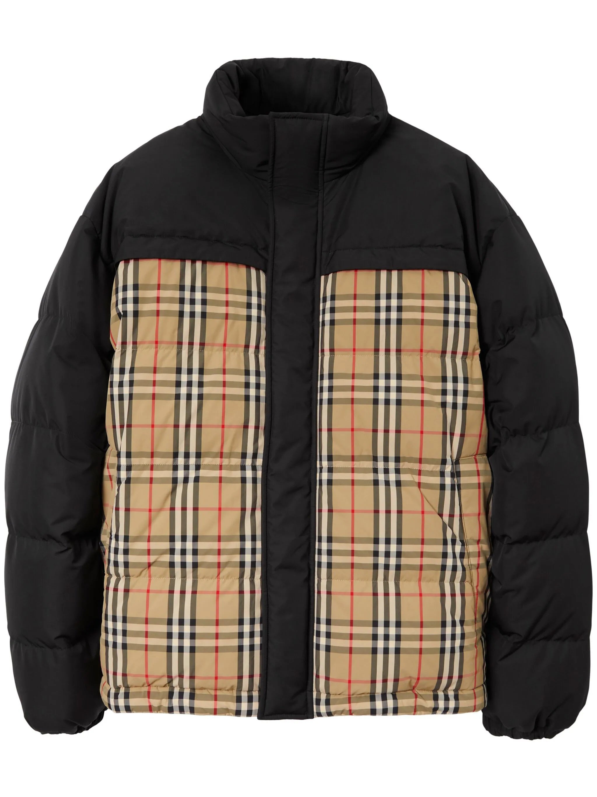 VINTAGE CHECK-PATTERN REVERSIBLE PADDED JACKET - 1