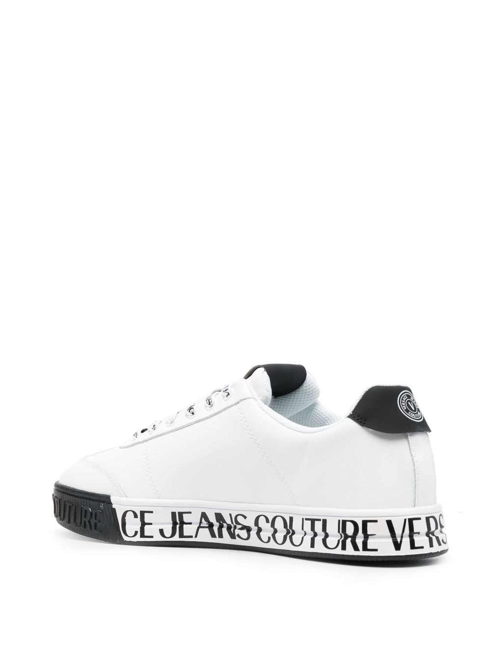 logo-print leather low-top sneakers - 3