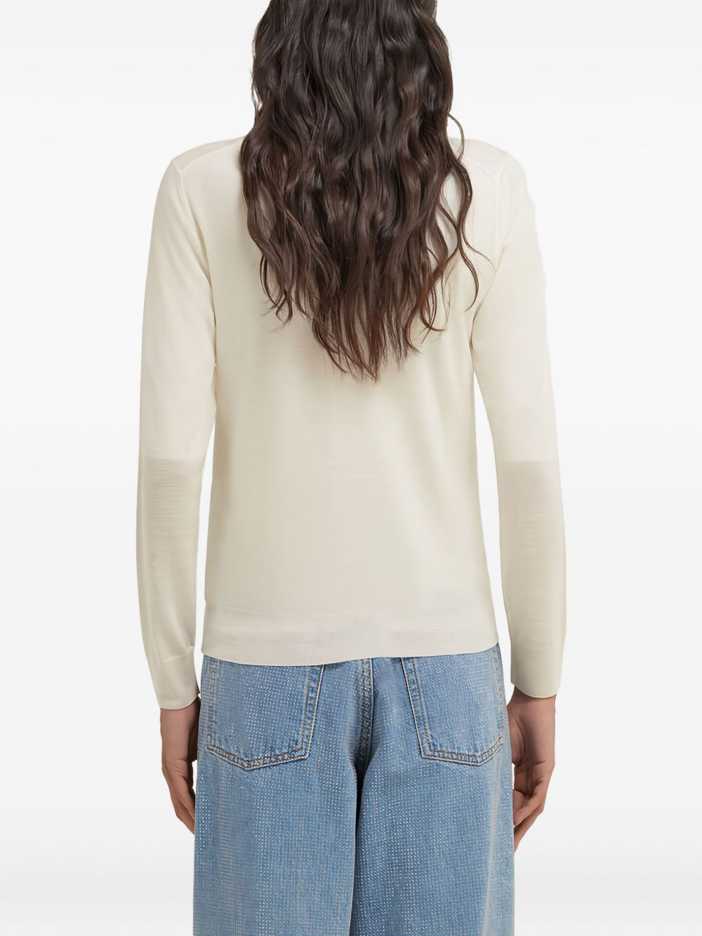 wool button-front cardigan - 4