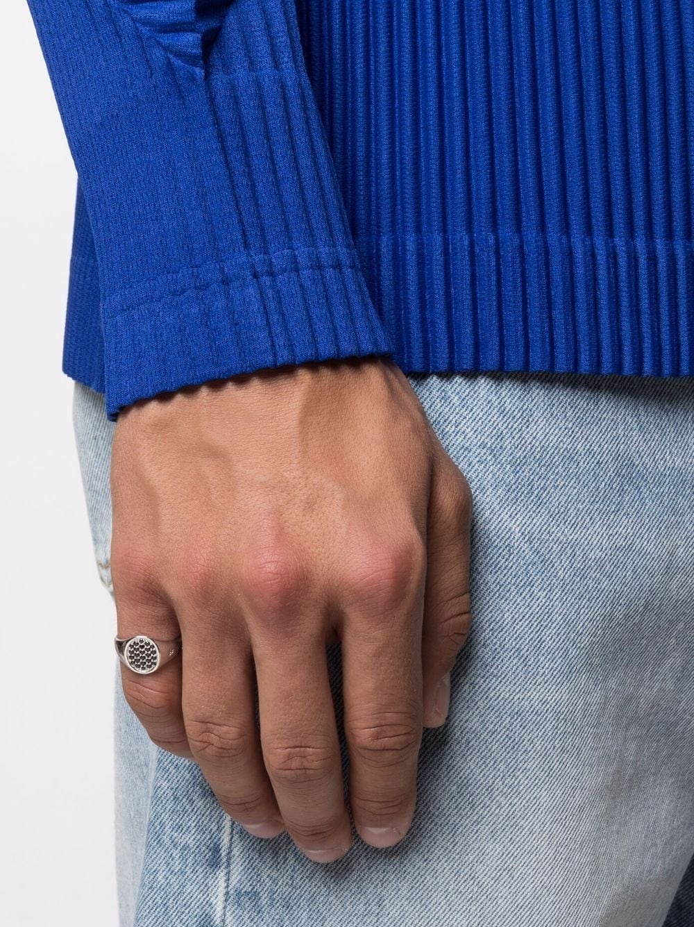mini oval spinel signet ring - 2