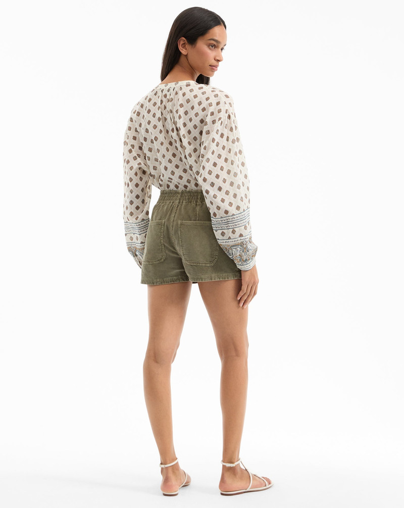 LOLLIE PAISLEY BUTTON-DOWN BLOUSE 5