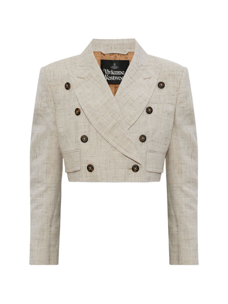Ls Cut Off double-breasted cropped jacket 1