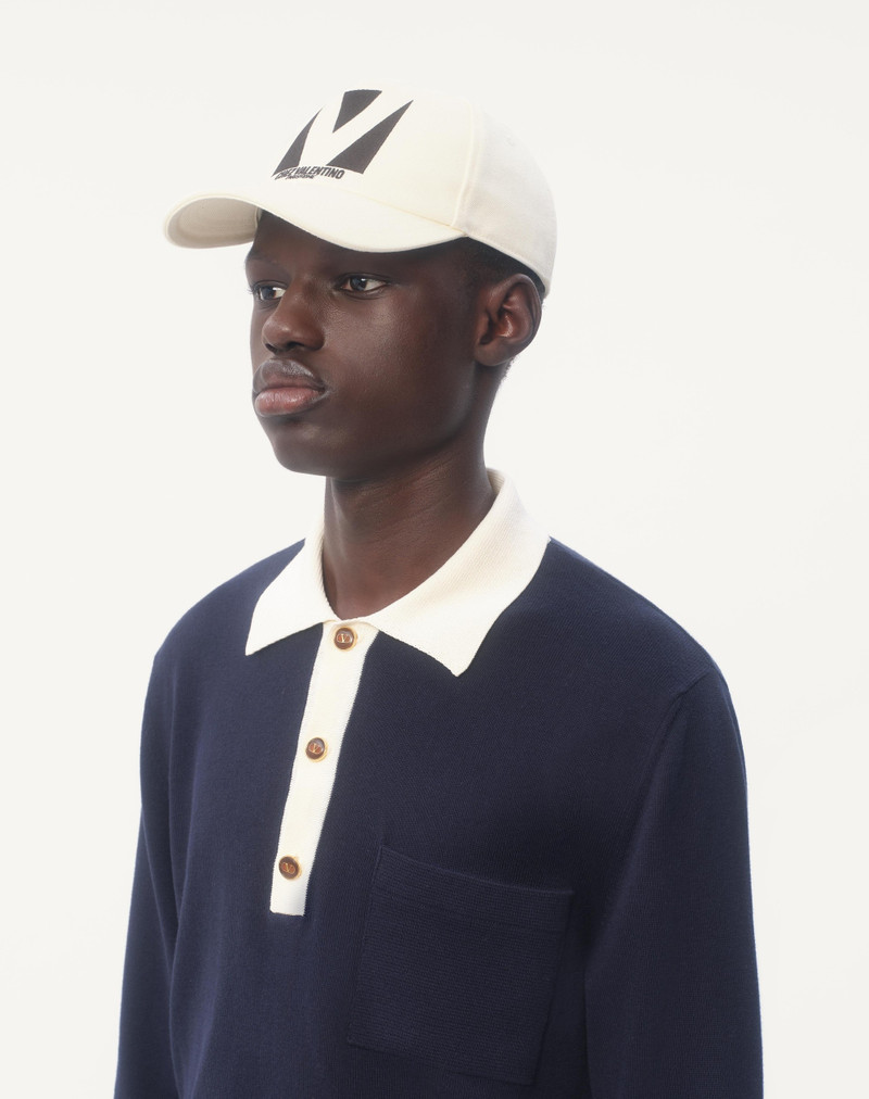 Valentino CHEZ VALENTINO COTTON BASEBALL CAP WITH EMBROIDERY outlook