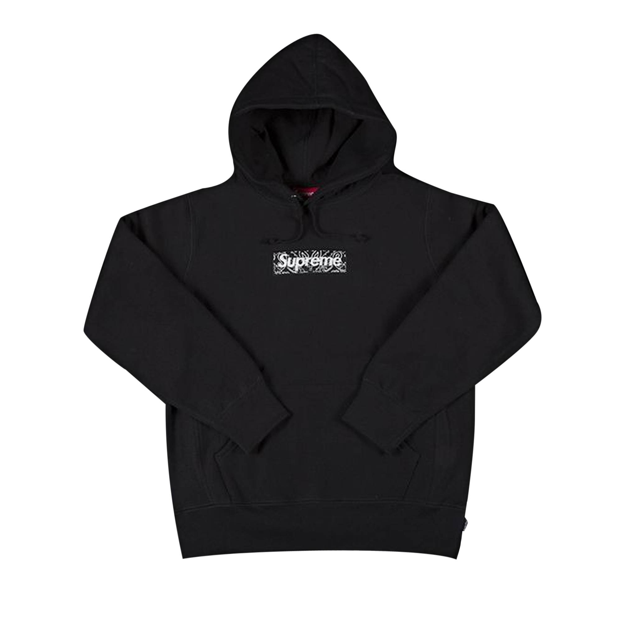 Supreme Bandana Box Logo Hooded Sweatshirt 'Black' - 1