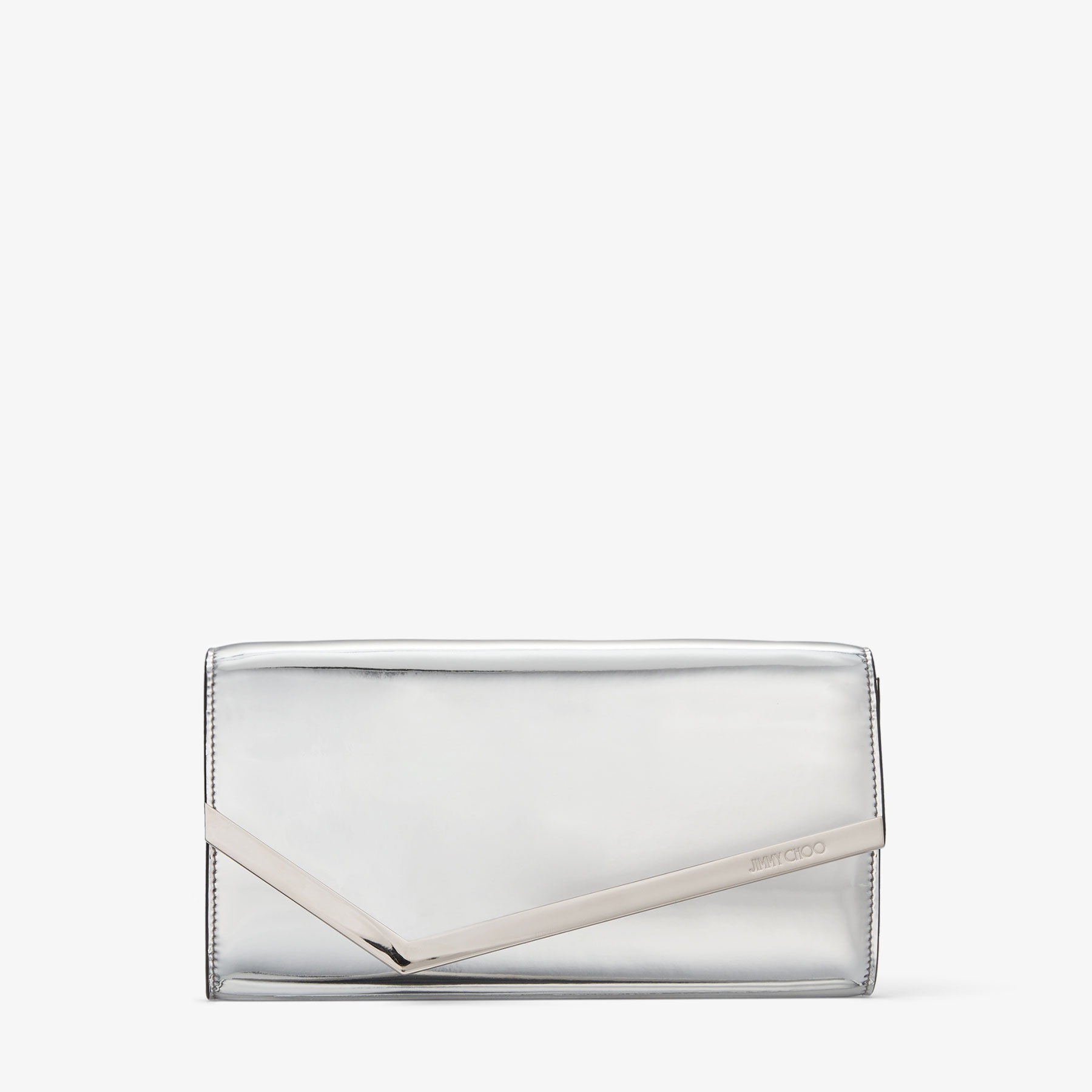 Emmie
Silver Mirror Fabric Clutch Bag - 1