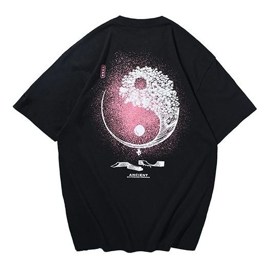 Li-Ning Skateboarding Yin Yang Graphic Loose Fit T-shirt 'Black' AHSR509-1 - 2
