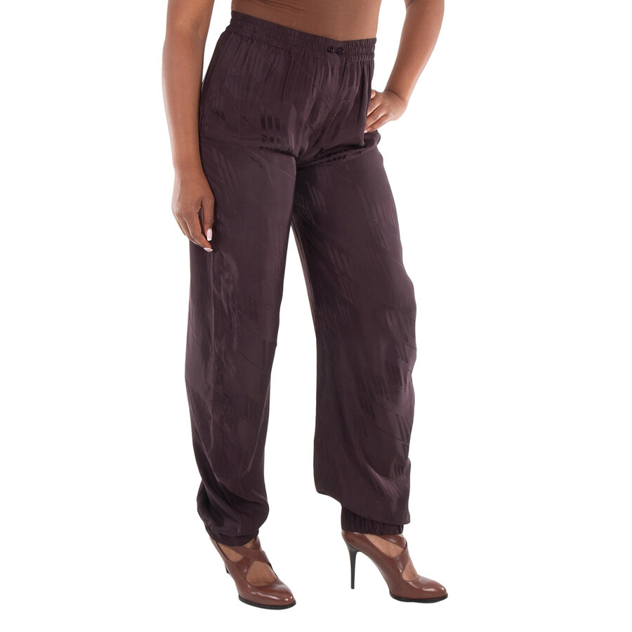 The Attico Ladies Brown âJaggerâ Monogrammed Long Pants - 5
