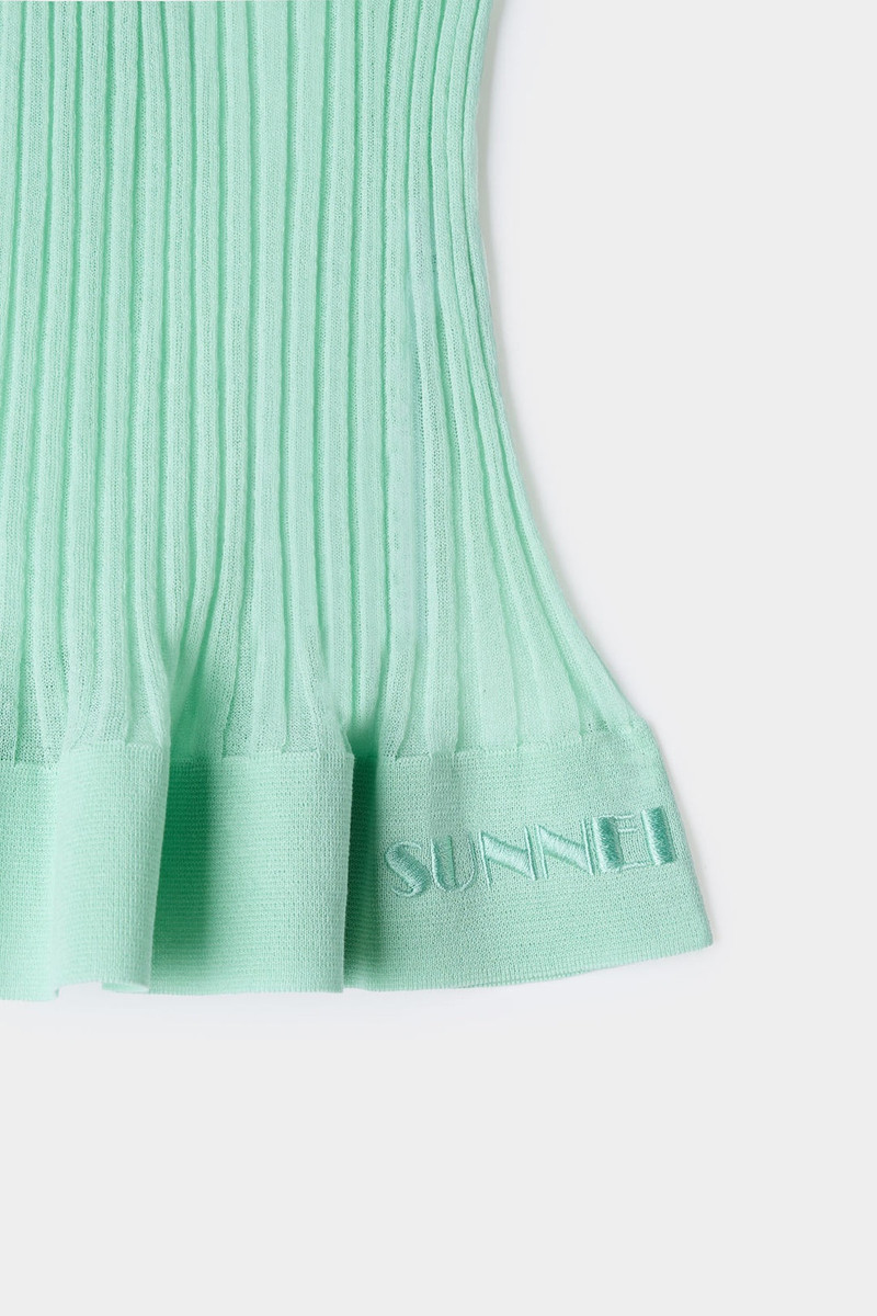 KNIT TANK TOP / light mint 5