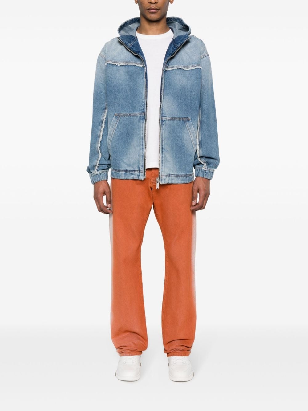 fringed denim hooded jacket - 2