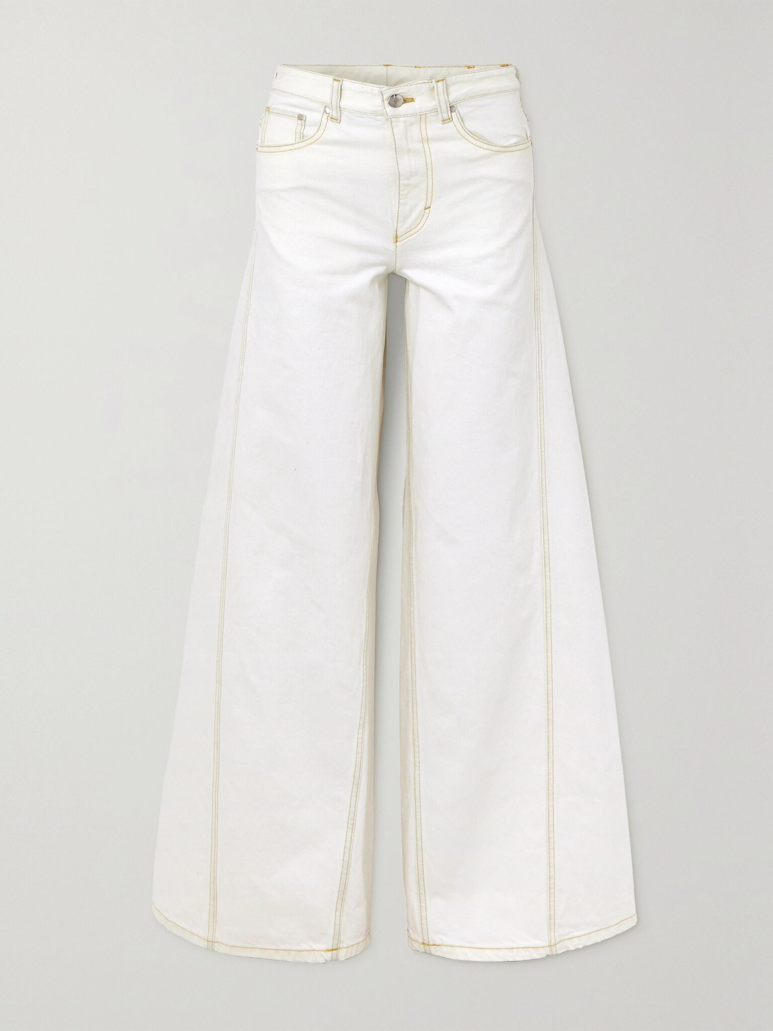 + Alicia Keys high-rise wide-leg jeans White - 1