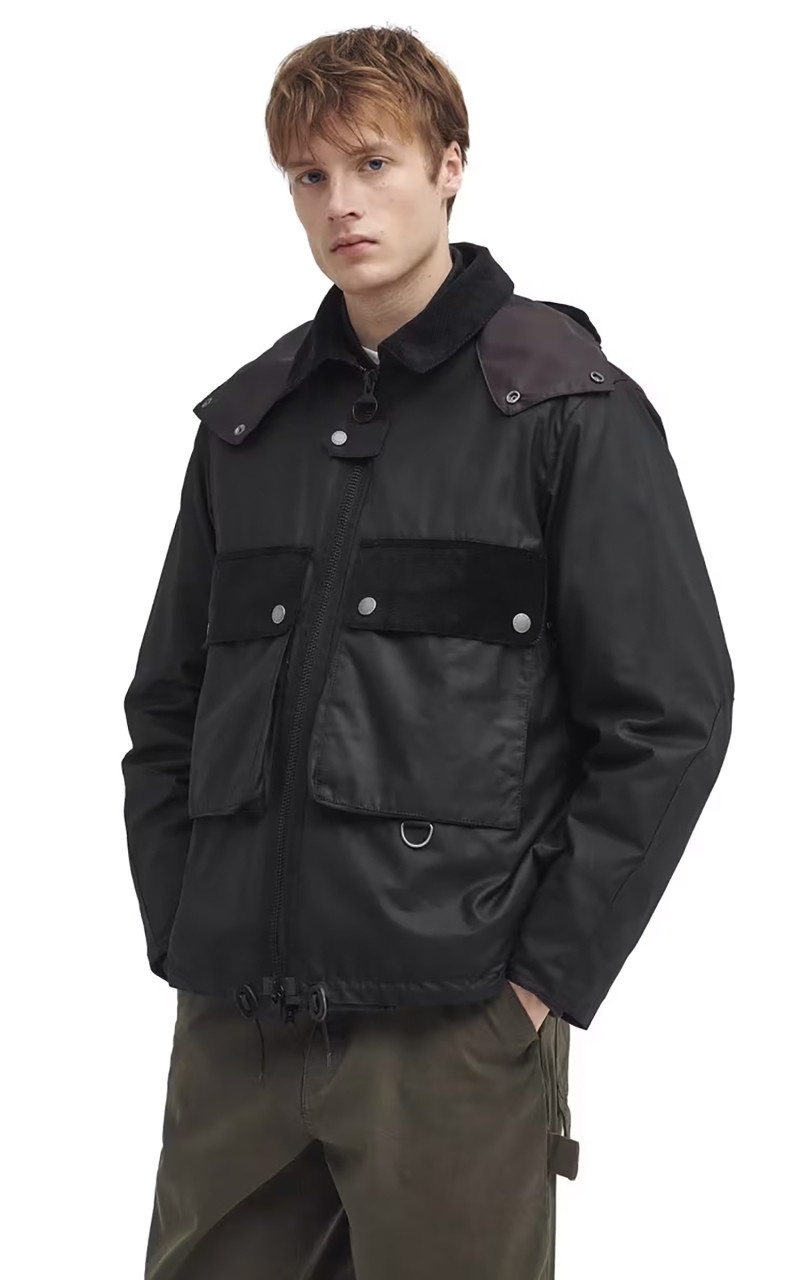 RE-ENGINEERED WAXED SPEY JACKET BLACK - 2