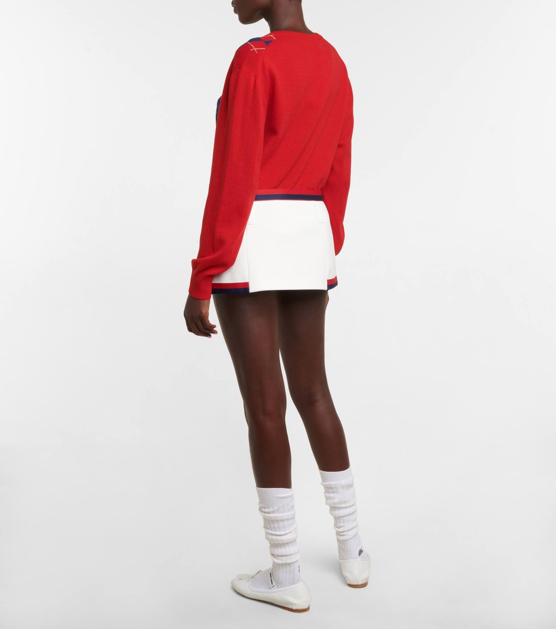 Low-rise jersey miniskirt - 3