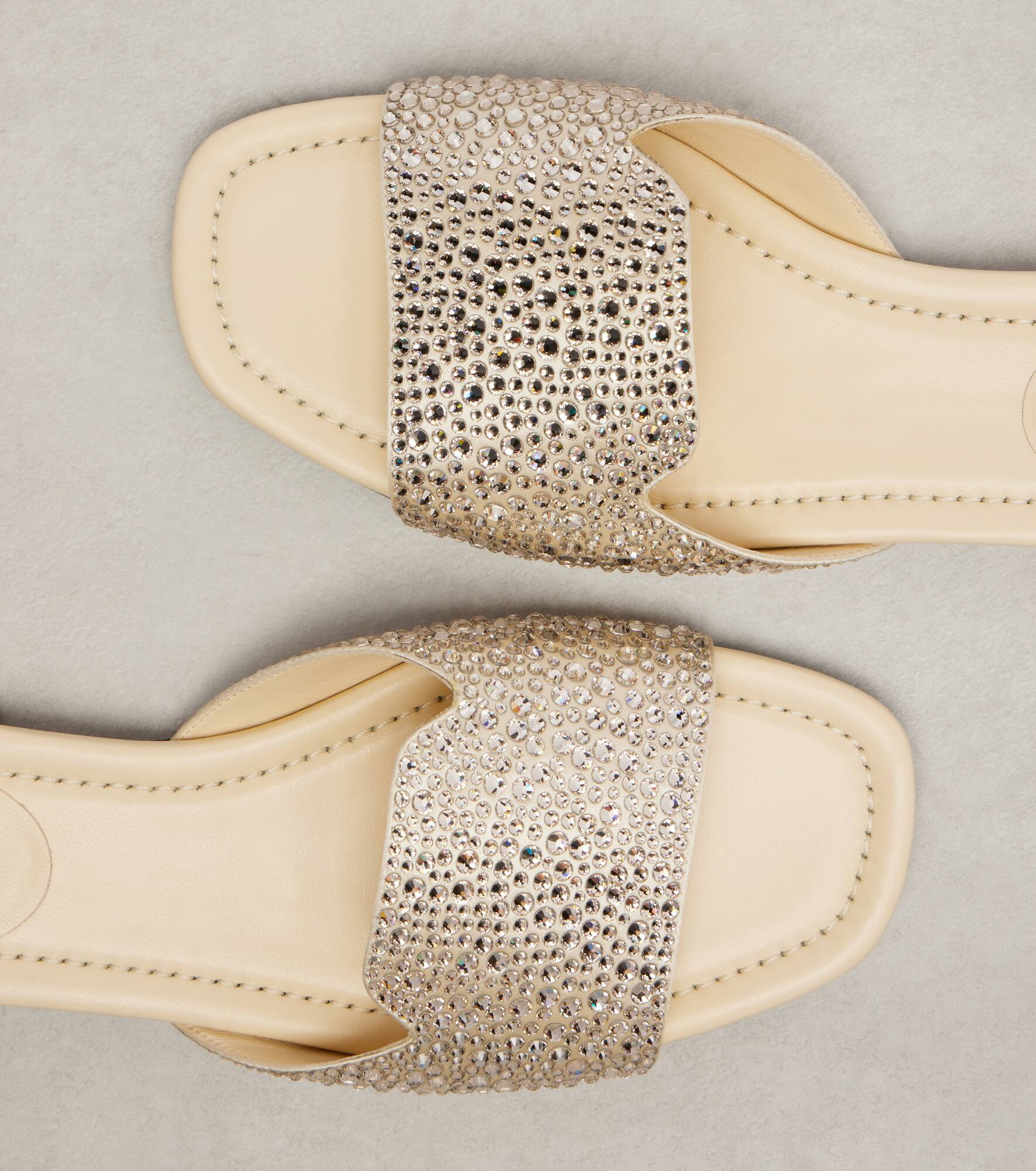 Dina embellished satin slides - 5