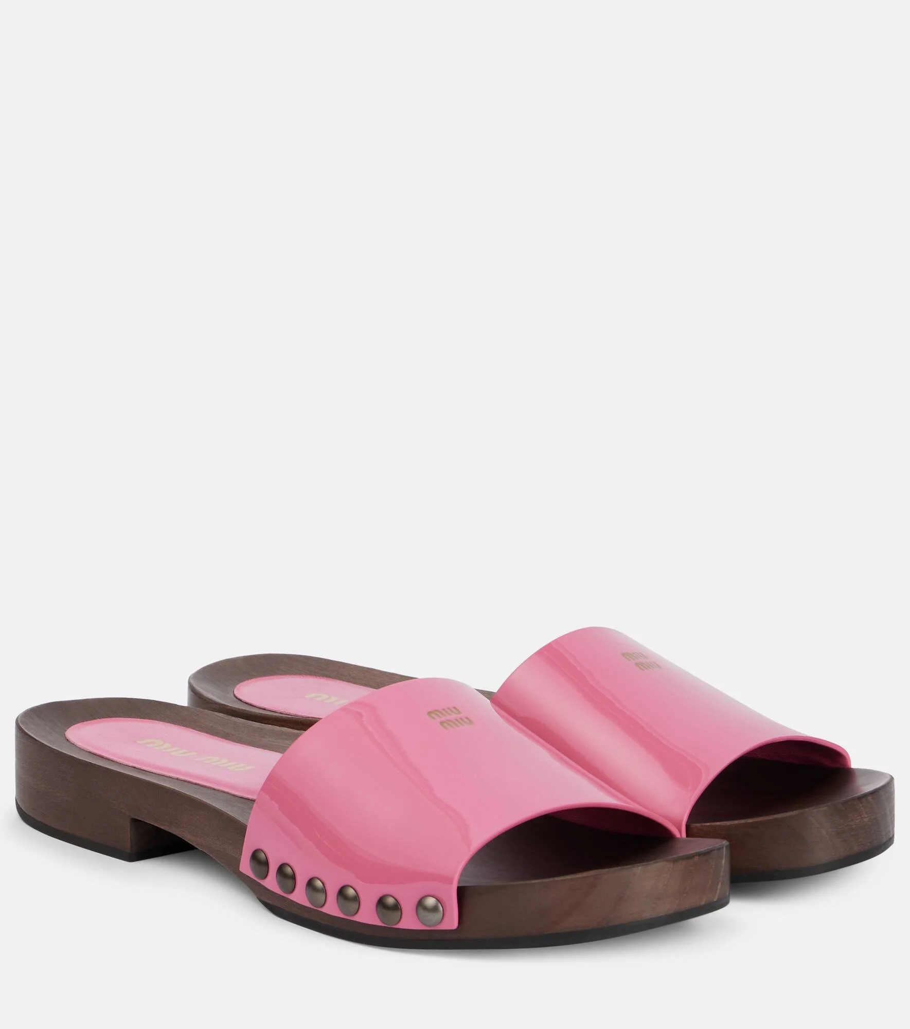 Patent leather clogs - 1