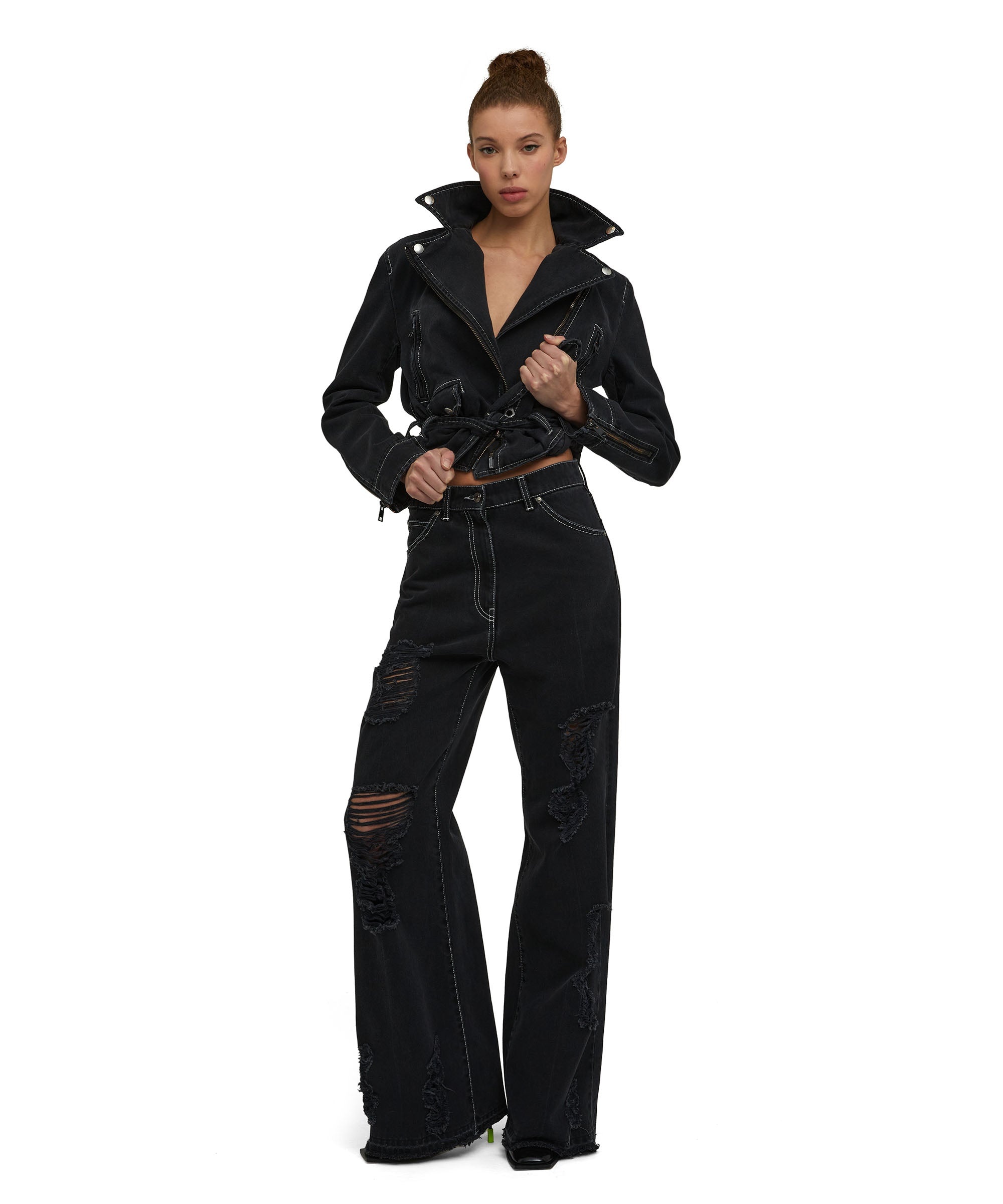Jeans with "Black Denim with Stitches" workmanship - 5