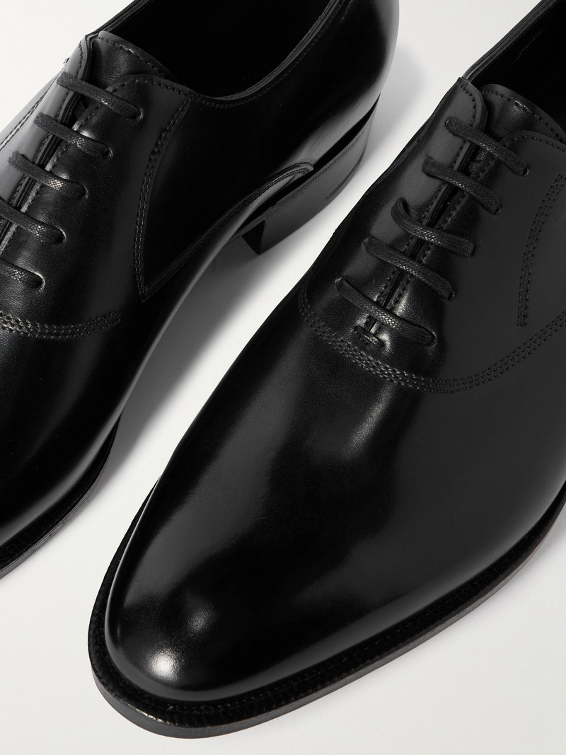 Luke Glossed-Leather Oxford Shoes Black 5