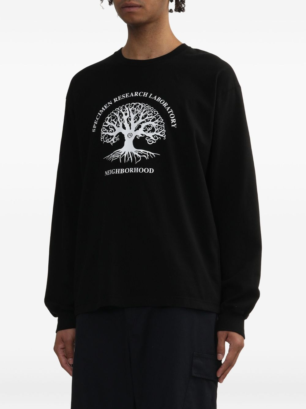 tree-print long-sleeve T-shirt - 3