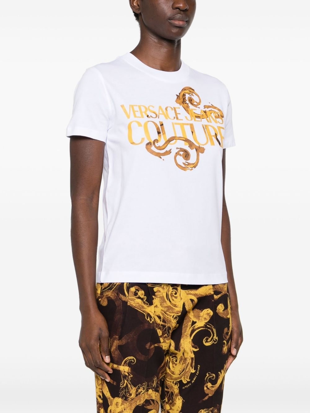 logo-print cotton T-shirt - 3