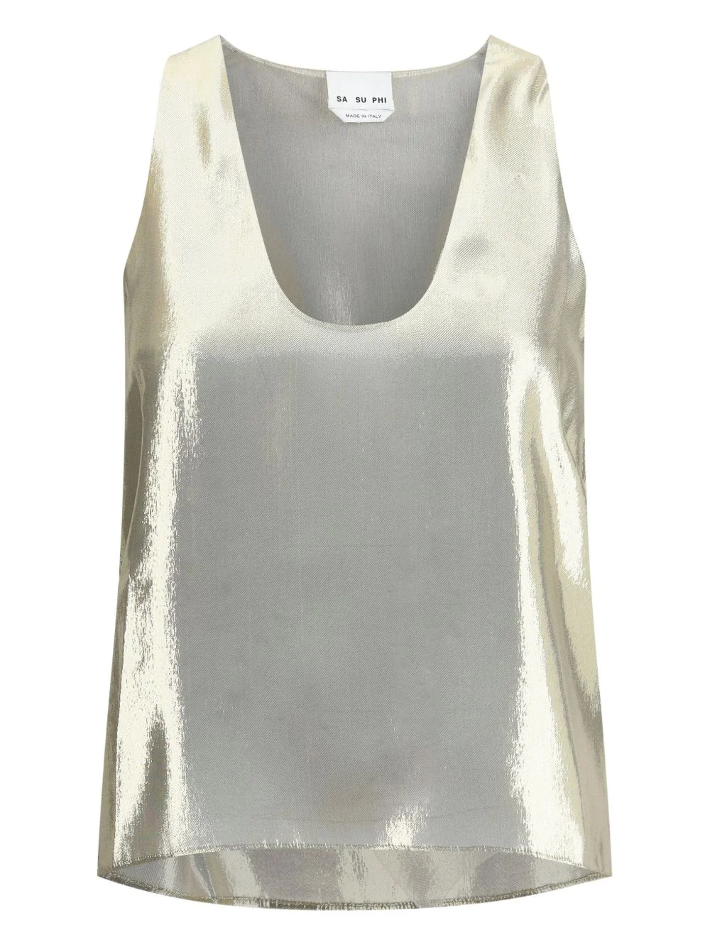 metallic-finish tank top - 1