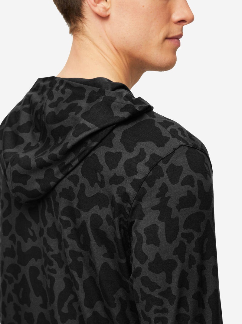 Men's Pullover Hoodie London 7 Micro Modal Stretch Black - 7