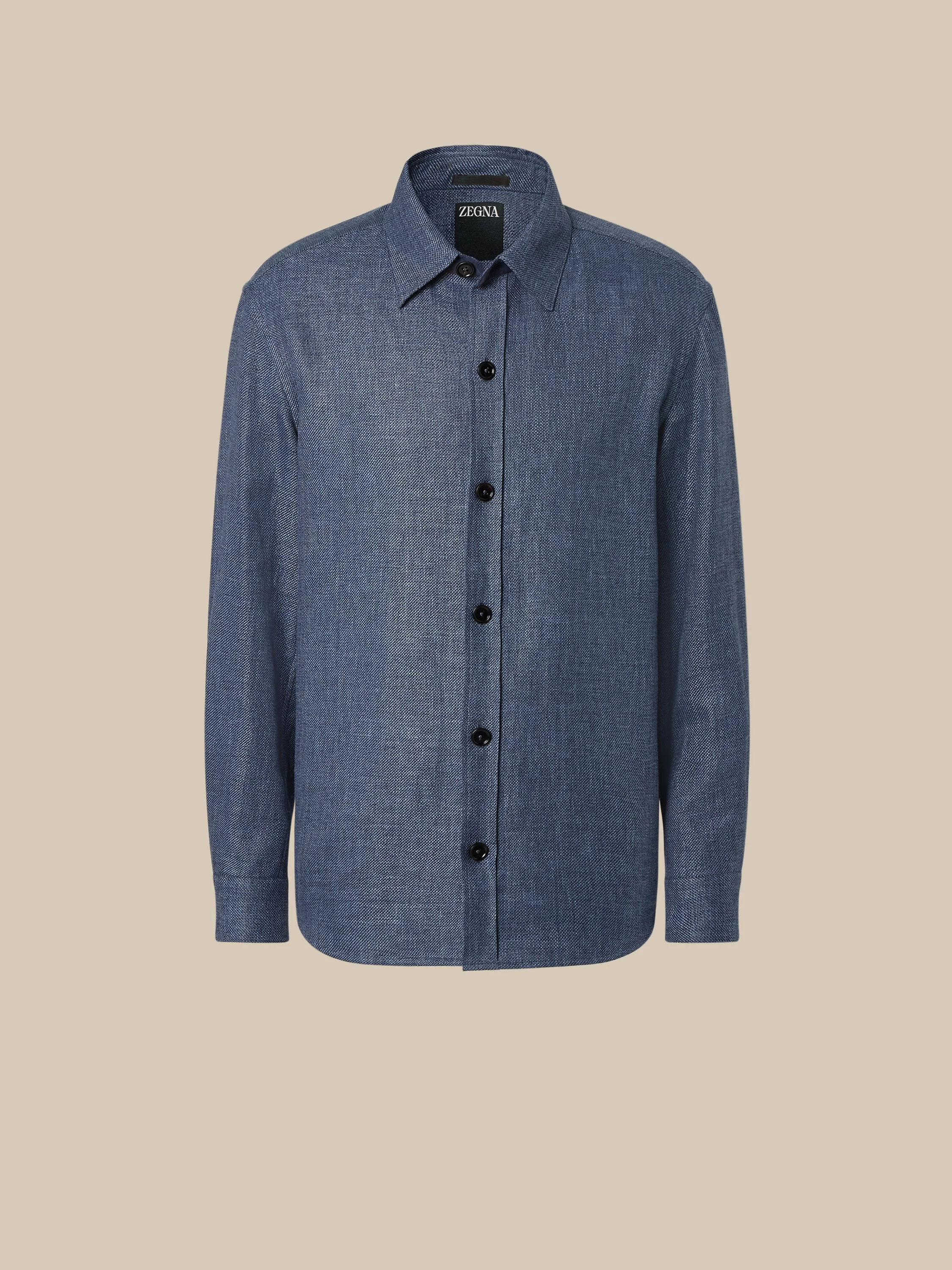 CASHMERE LINEN AND SILK OVERSHIRT - 1