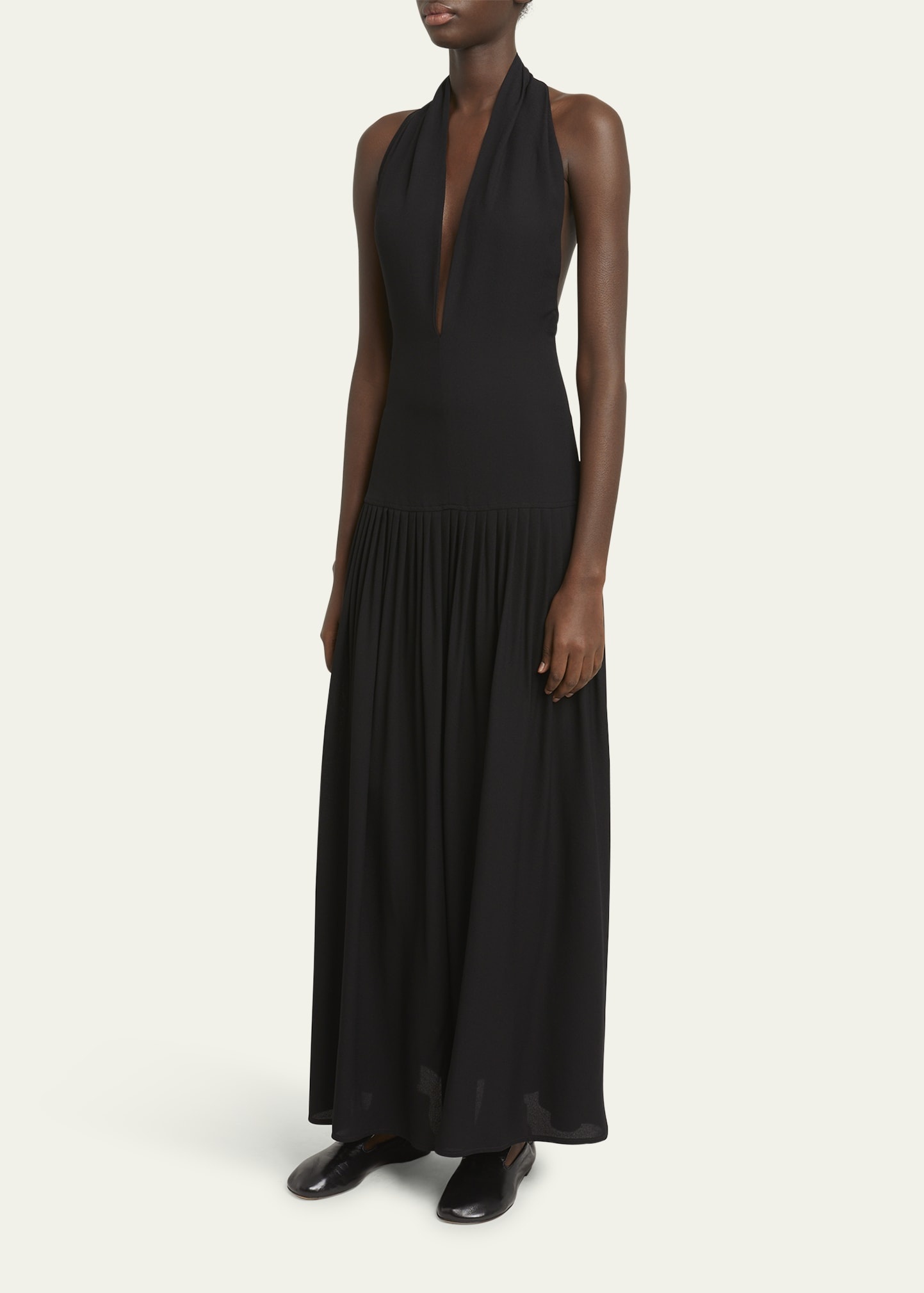 Tala Halter Viscose Georgette Dress - 4