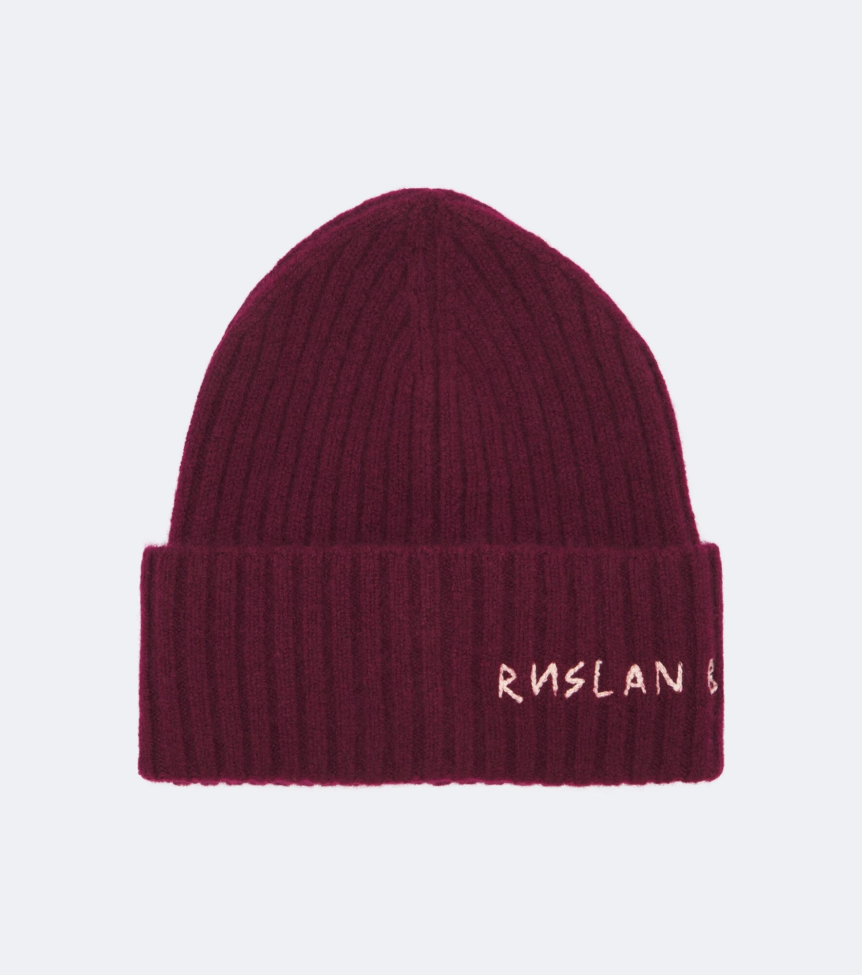 Logo ribbed-knit cashmere beanie - 1