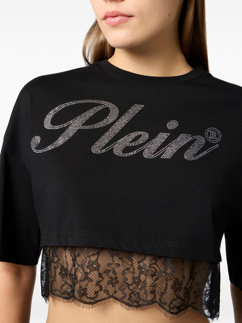 lace cropped T-shirt 5