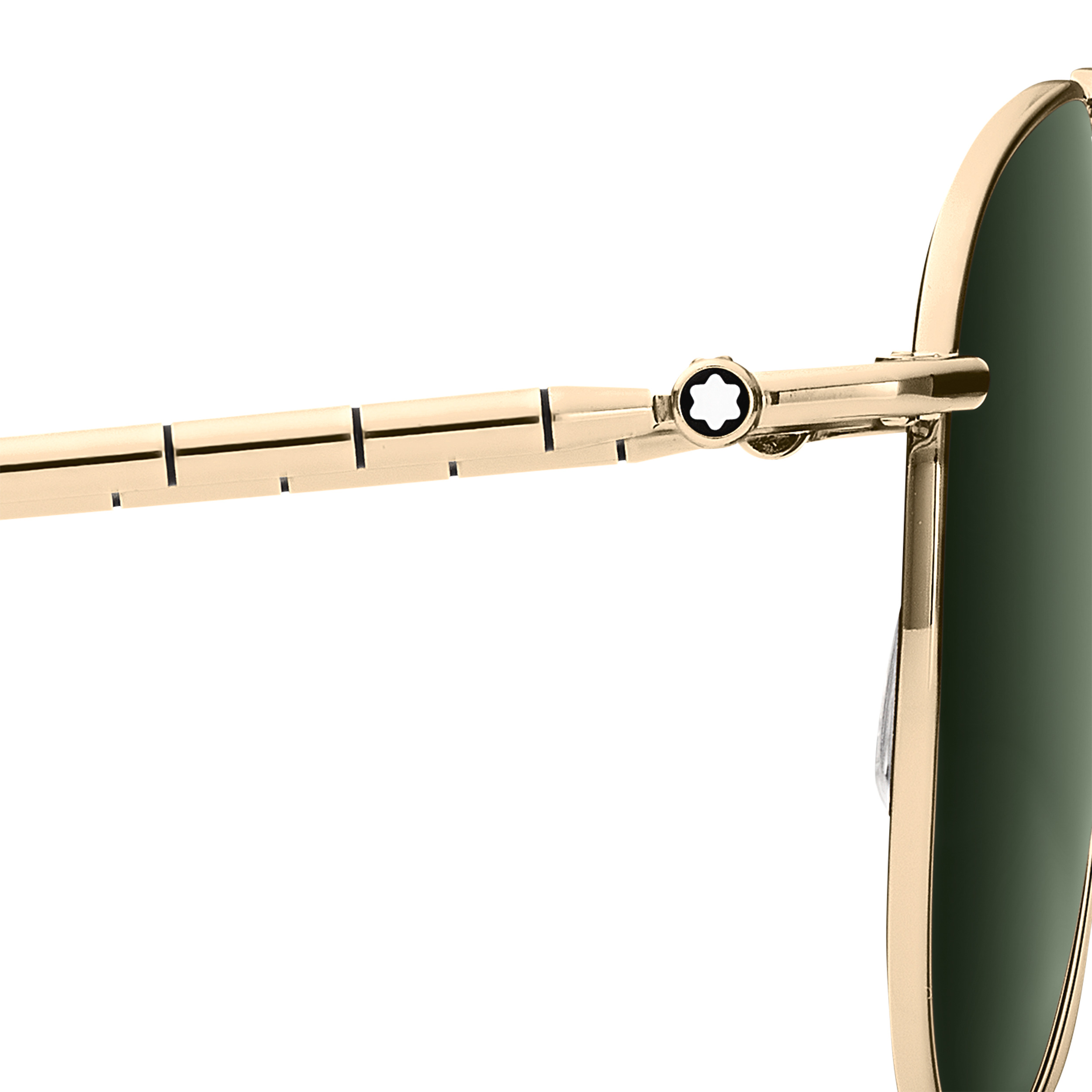 Squared Sunglasses with Gold Colored Metal Frame - 8