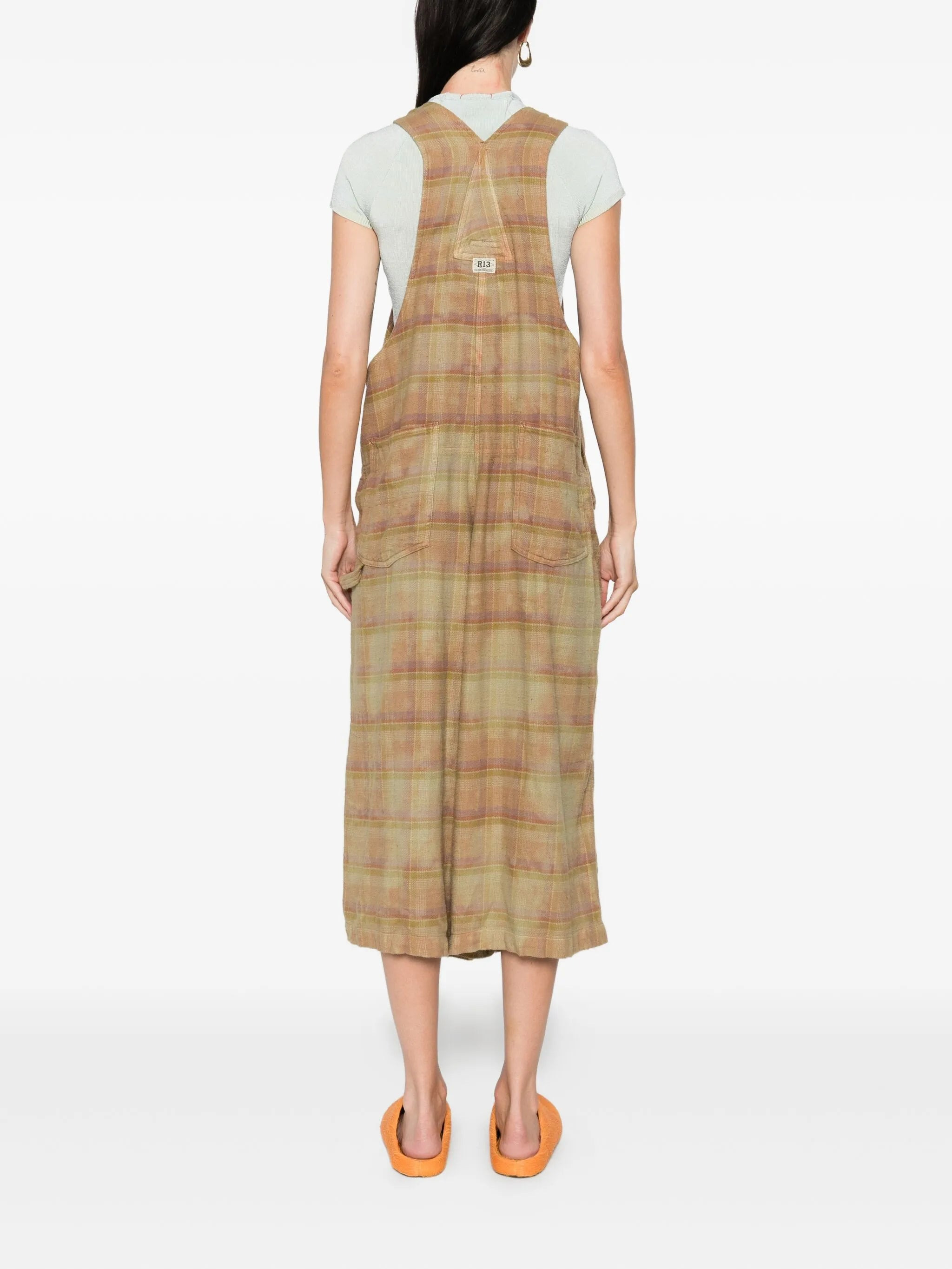 R13 Jumbo Plaid Cotton Jumpsuits - 3