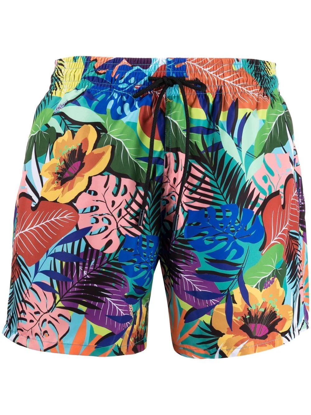 tropical-print swim shorts - 1