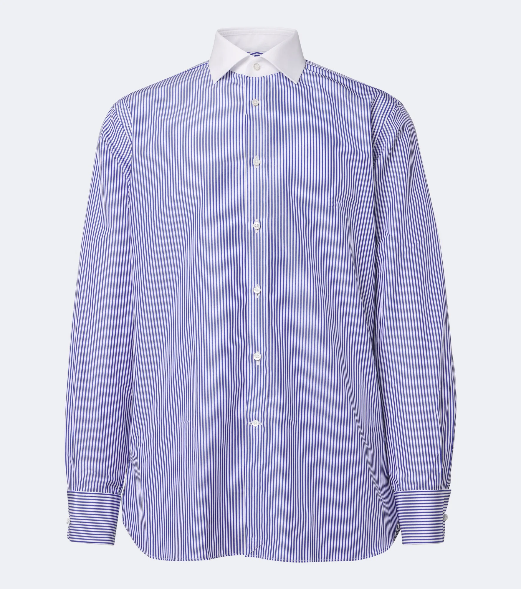 Striped cotton poplin shirt - 1