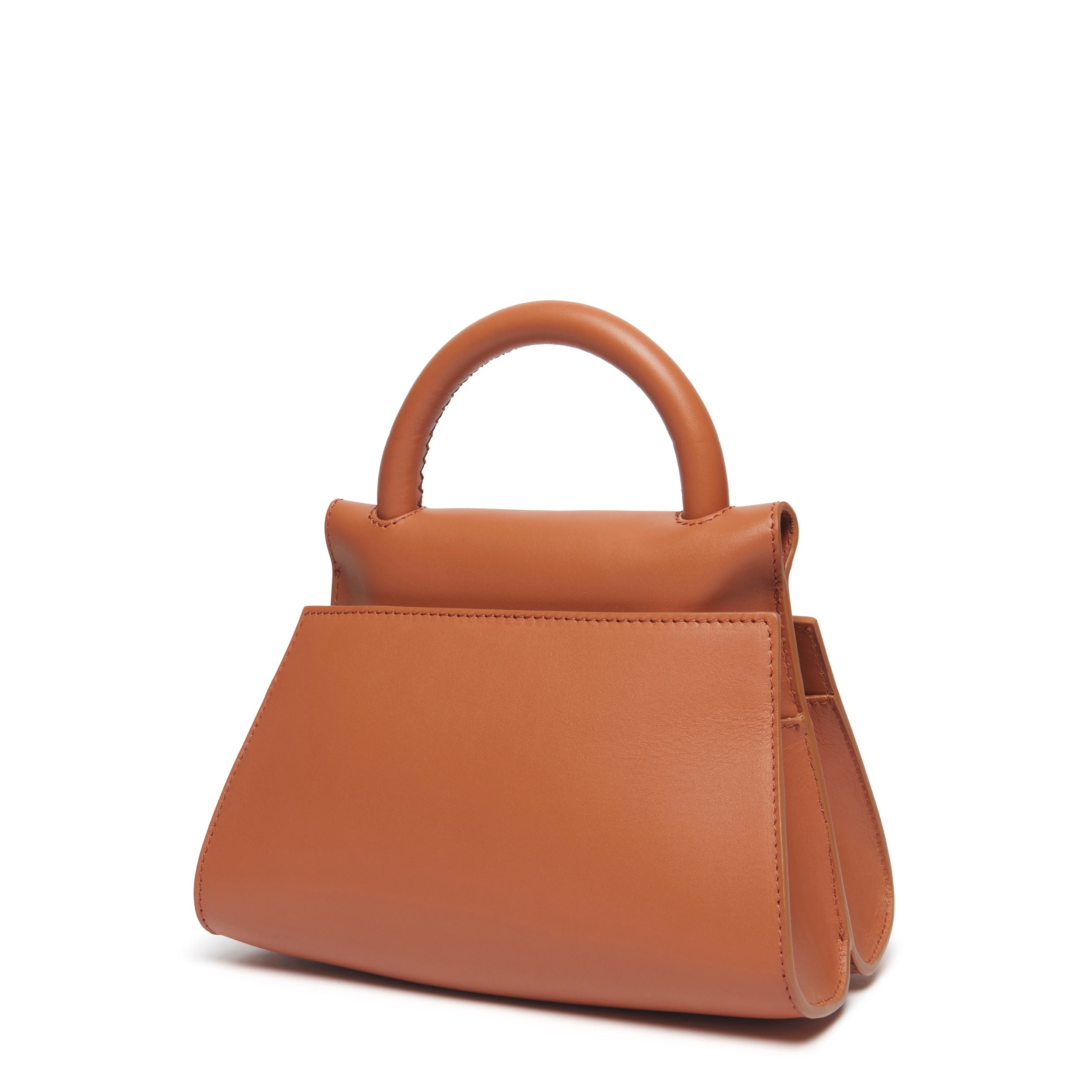 Small Papillon Leather Caramel - 3