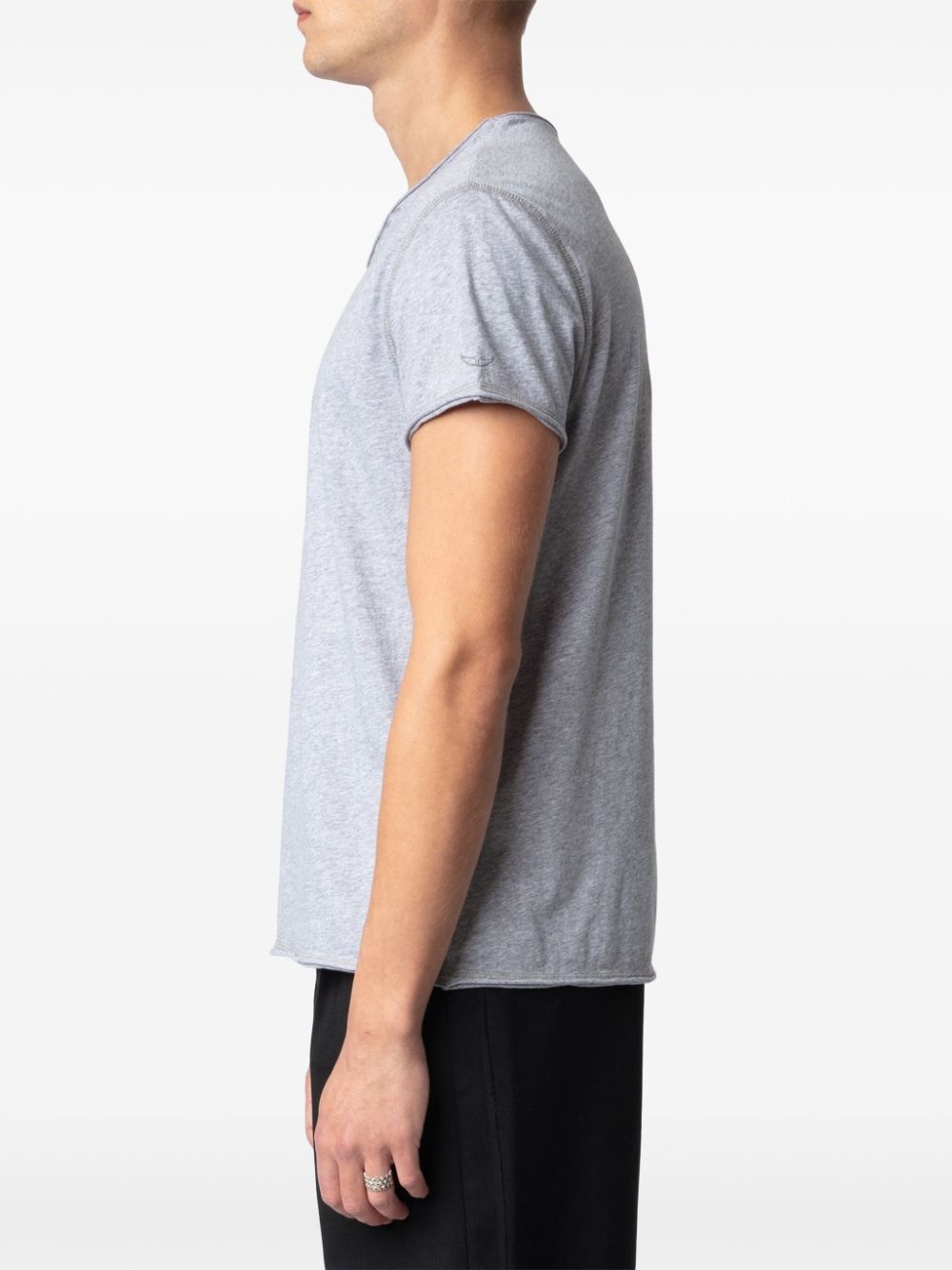 Henley-neck T-shirt - 5