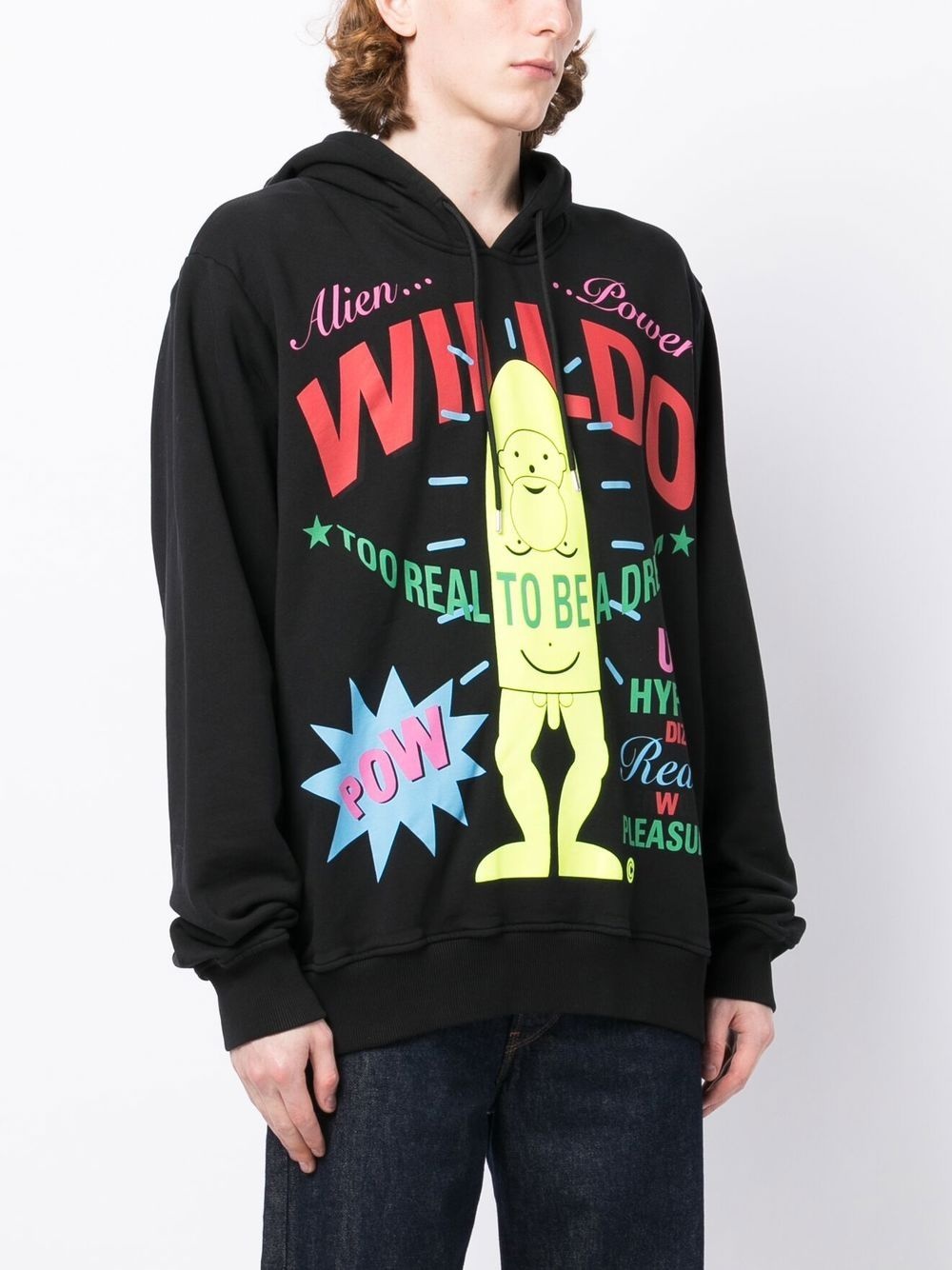 slogan-print long-sleeve hoodie - 3