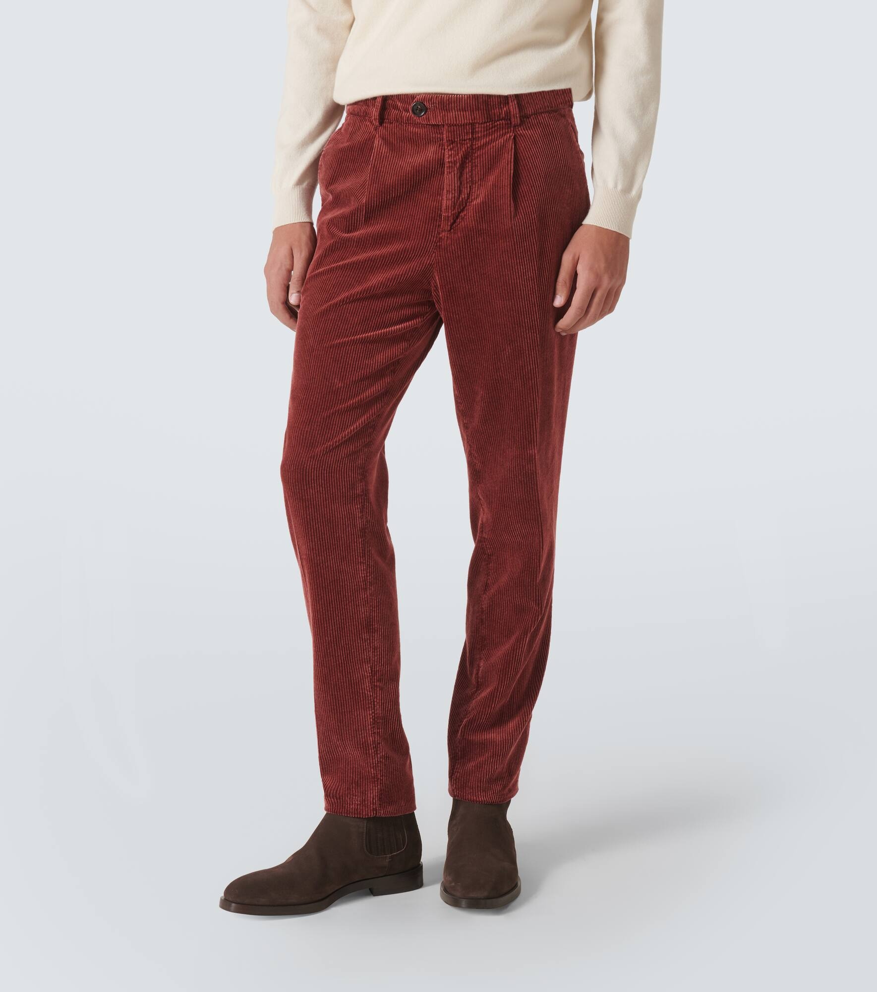 Cotton corduroy slim pants - 3