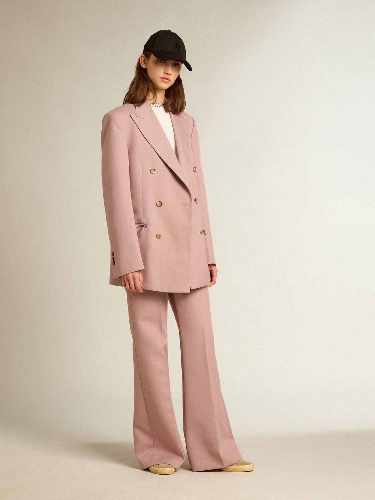 Golden Goose Pants in pink tailoring fabric