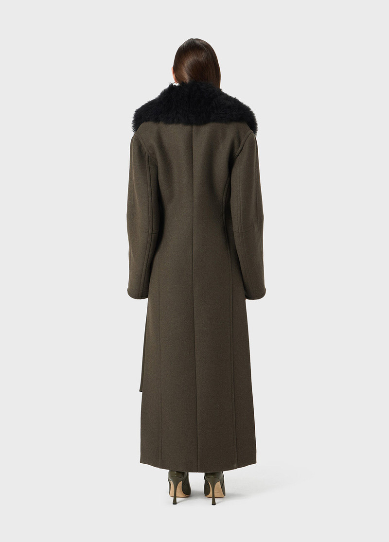 LONG COAT WITH FAUX FUR COLLAR 3