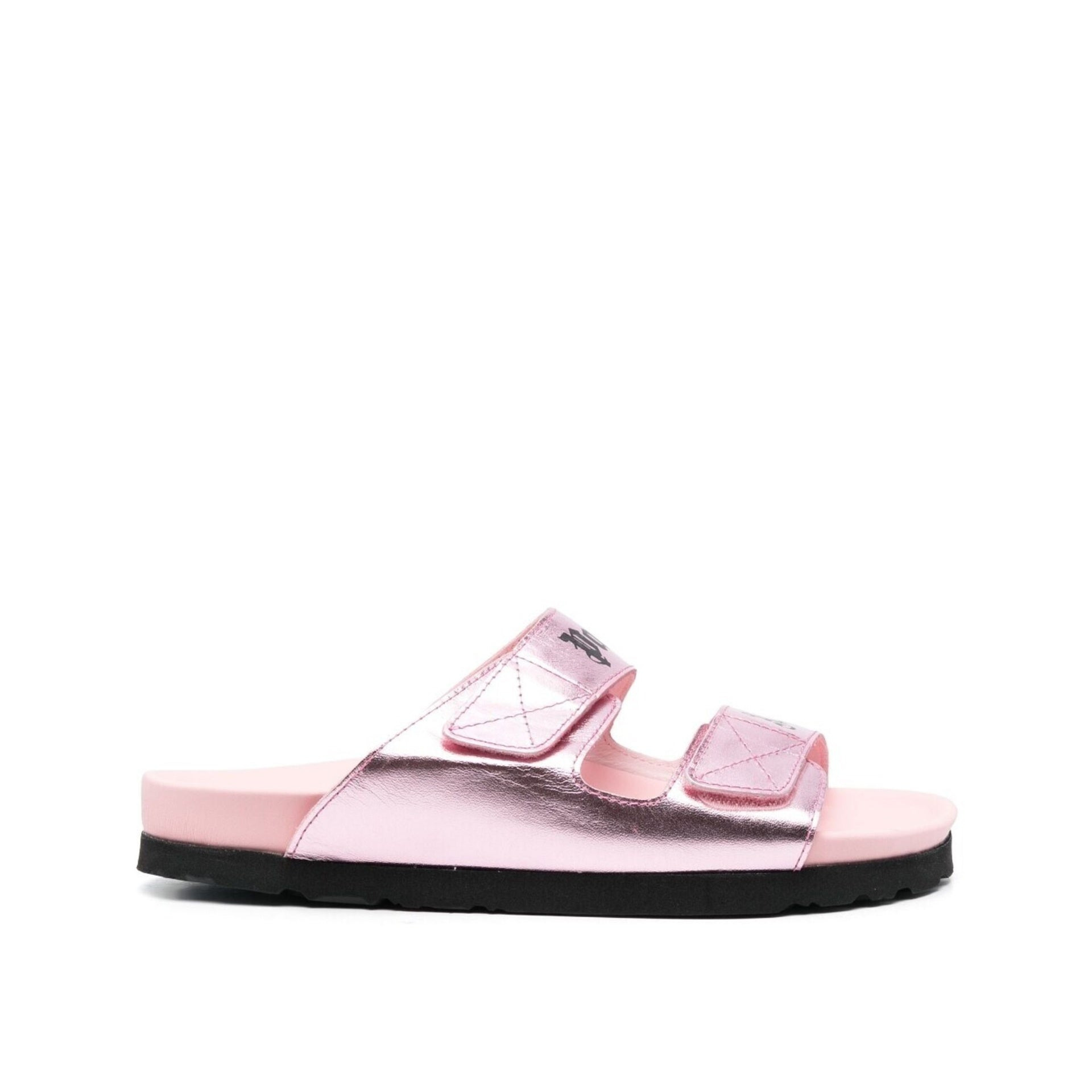 Palm Angels Leather Logo Sandals Women - 5
