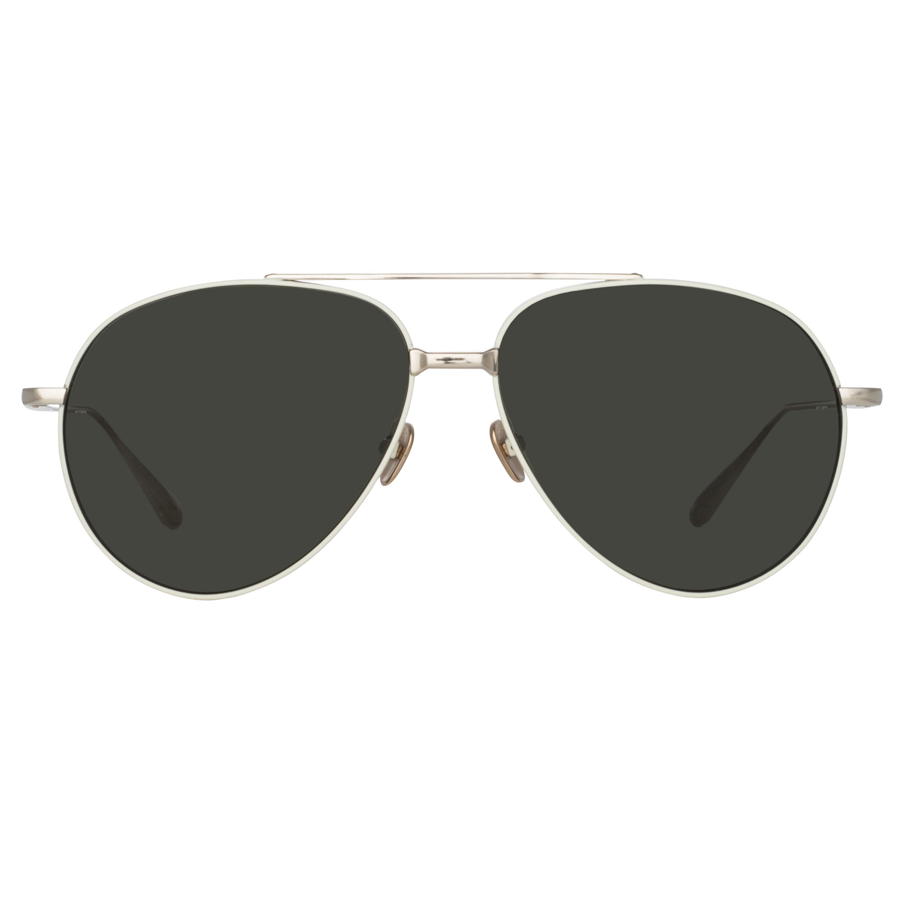 MARCELO AVIATOR SUNGLASSES IN WHITE - 1