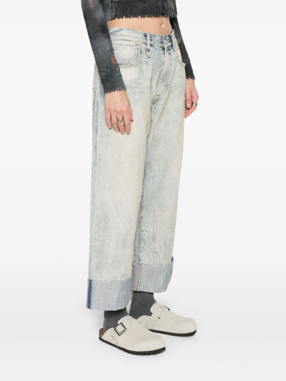 cuffed boyfriend jeans - 3
