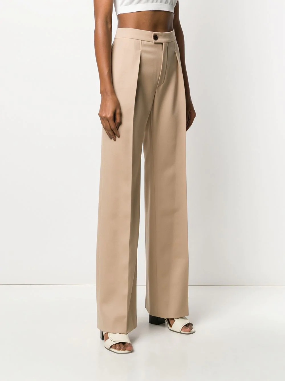 high-rise palazzo trousers - 3